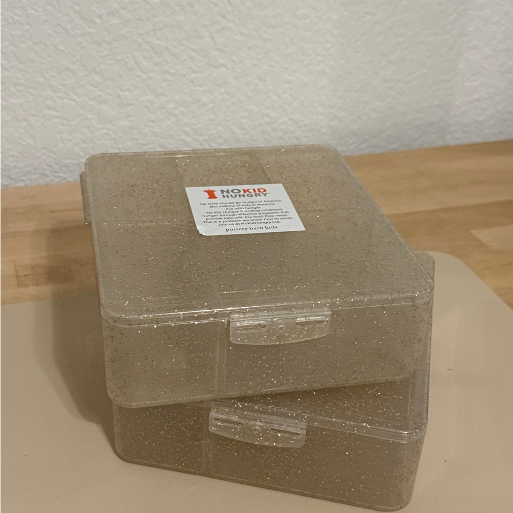 Pottery Barn Kids Gold Glittery Storage Box